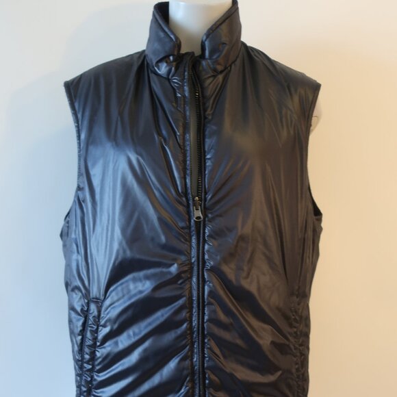 Mens ZeroSettanta Studio Navy Wool Blend Mixed Media Reversible Vest 54 US/44 CO - Picture 11 of 16